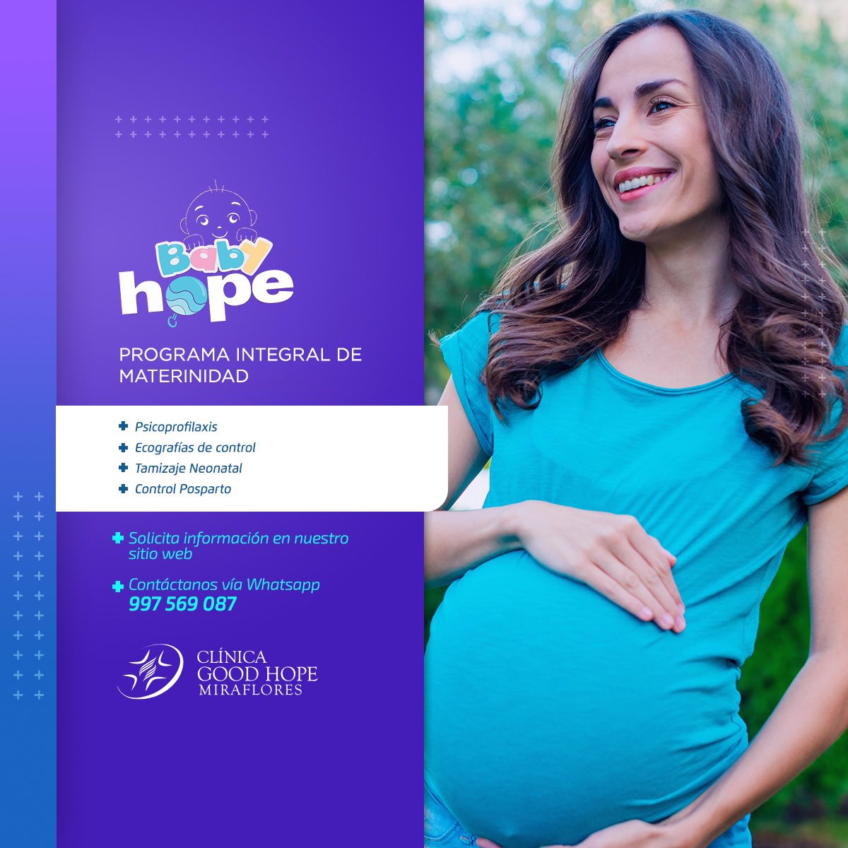 ¿Necesita tranquilidad y seguridad en el proceso de su embarazo? 
𝗕𝗔𝗕𝗬 𝗛𝗢𝗣𝗘 la mejor experiencia para la llegada de su bebé 🤰🍼

Solicite información 📞016107317 o 📲 997 569 087 
📩 a: babyhope@goodhope.org.pe
🤰Conozca el Servicio #BABYHOPE 👉🏻 bit.ly/3cVXMym