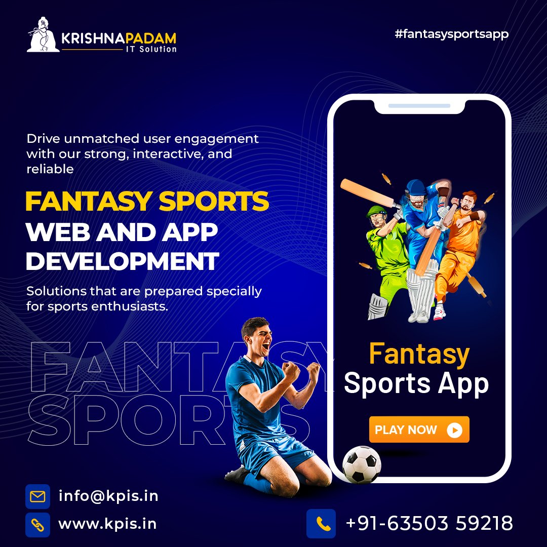 #KPIS is a renowned #fantasy #appdevelopment company. Our #fantasysportsapp is developed for #Android & #iOS using advanced technologies.
➖➖
🌐: kpis.in/fantasy-sports
📞: +91-6350359218
➖➖
#FantasyFootball #fantasycricket #fantasyapp #fantasypremierleague #gamedevelopment