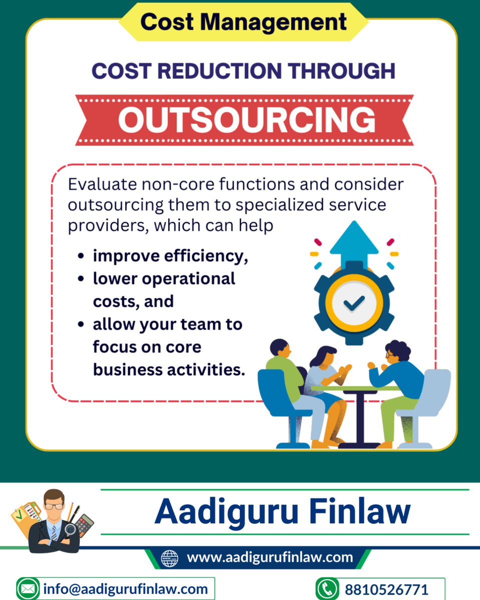 Aadigurufinlaw's tweet photo. Cost Management Tool-
Many business do one mistake -Trying to manage all operations by self which results in shifting of focus from core business activity and restrict their growth.

#business #costreduction #growth #businessadvice #outsourcing #reducecost #startup #cosrebusiness https://t.co/zsYqFwANP1