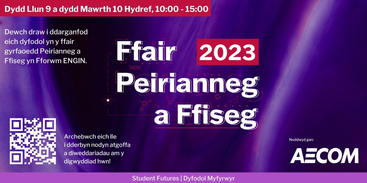 CU Student Futures | Dyfodol Myfyrwyr CU (@cardiffcareers) on Twitter photo 🛠️🚀 Diddordeb mewn gyrfa mewn Peirianneg a/neu Ffiseg? Ffair Beirianneg a Ffiseg <a href="/prifysgolCdydd/">Prifysgol Caerdydd</a> yw eich porth i gyfleoedd cyffrous!
📝 Archebwch eich lle nawr a pharatowch i gymryd cam tuag at ddyfodol anhygoel mewn Peirianneg a/neu Ffiseg: cardiff.targetconnect.net/leap/event.htm… 🛠️🚀 Diddordeb mewn gyrfa mewn Peirianneg a/neu Ffiseg? Ffair Beirianneg a Ffiseg <a href="/prifysgolCdydd/">Prifysgol Caerdydd</a> yw eich porth i gyfleoedd cyffrous!
📝 Archebwch eich lle nawr a pharatowch i gymryd cam tuag at ddyfodol anhygoel mewn Peirianneg a/neu Ffiseg: cardiff.targetconnect.net/leap/event.htm…