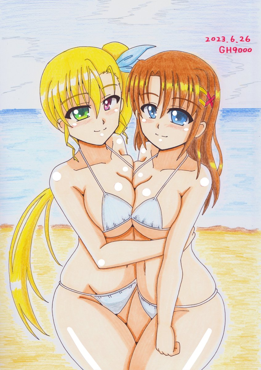 #夏が終わりそうだし今年描いた水着絵を貼ろう 
というか年中水着描いてます🤤 