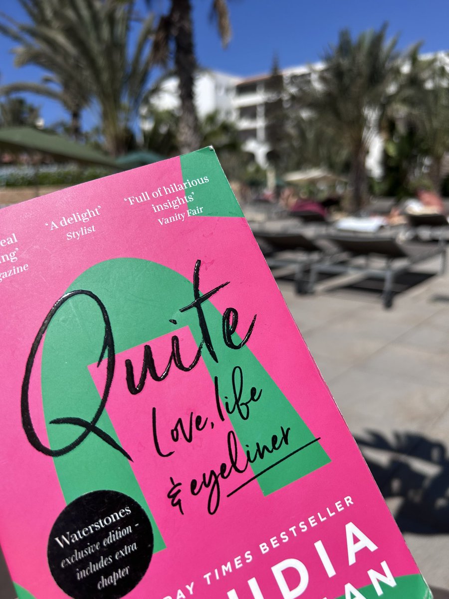 TeamGT29's tweet photo. So, on holiday having #Quite a nice time. Wondering @ClaudiaWinkle if it’s acceptable to trade in your funny and thoroughly enjoyable read, to share the love. Thank you loved it!  (actually think we might be twins in thought) https://t.co/2xQdF9yOaX