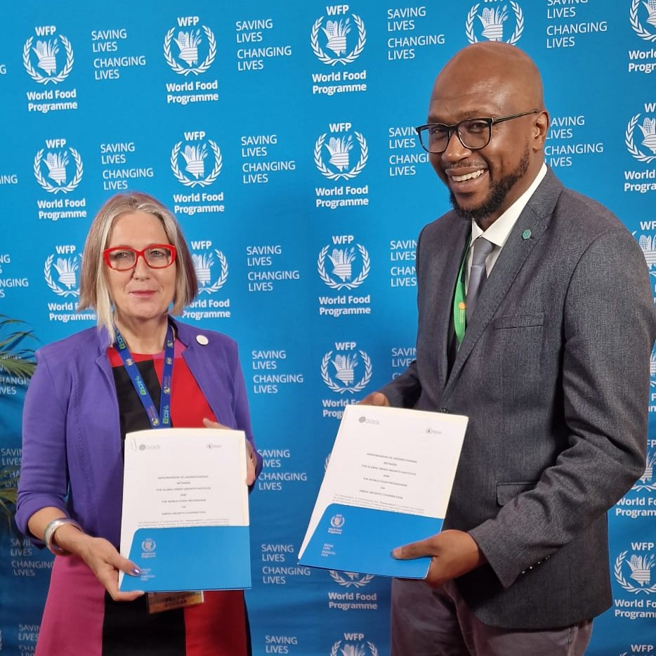At the first #ACS23, GGGI and @WFP_Africa signed #MoU to strengthen #partnership in following key areas:

✅ Increasing #greeninvestment 💚
✅Improving South-South cooperation🤝
✅Advancing #knowledge sharing on #greengrowth & #sustainabledevelopment 📖

#ACS23