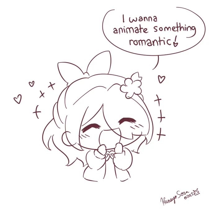 Me when I draw romance (1/2)
#hanayosora 