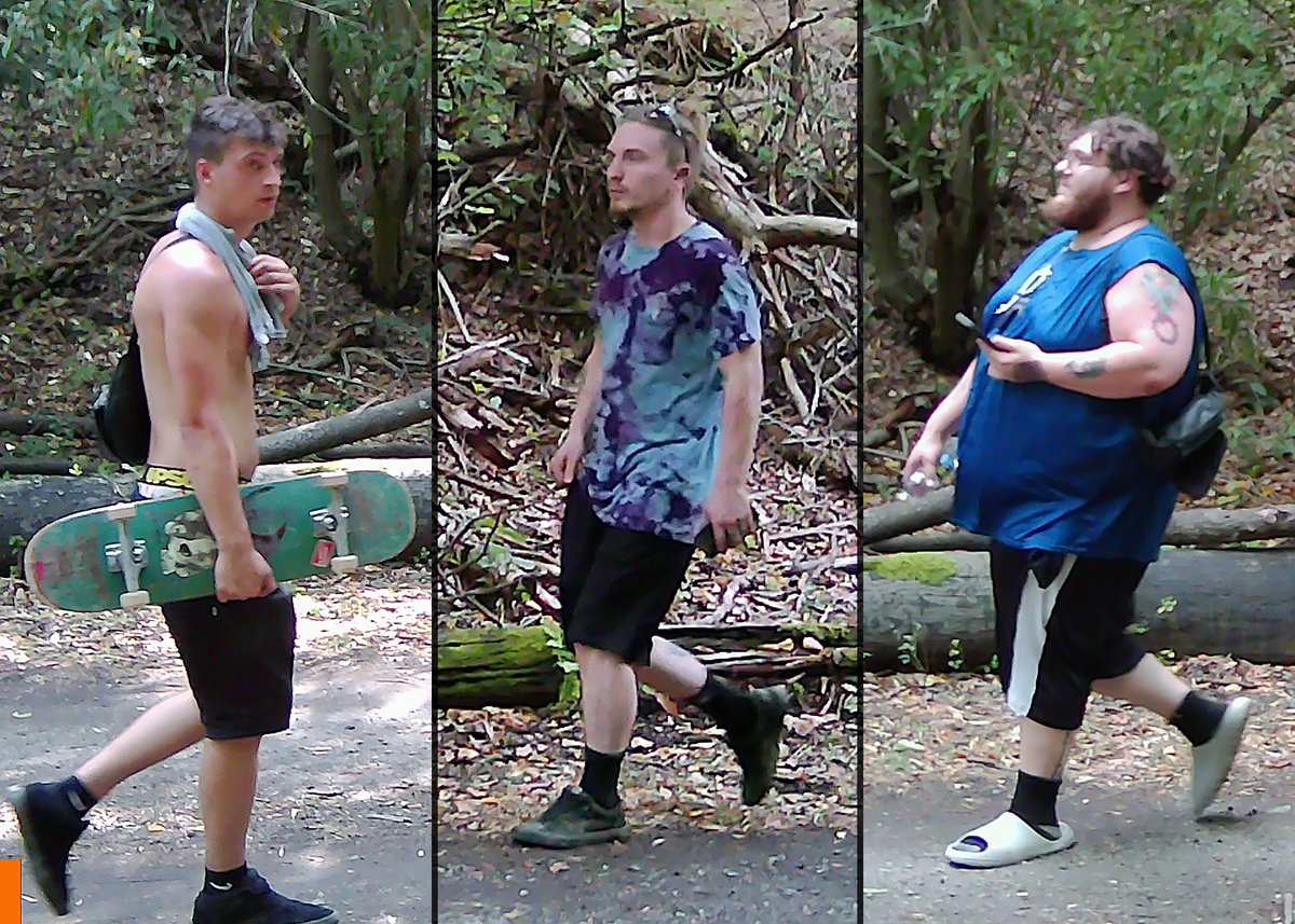 NJSP's tweet photo. State Police Seeking Public’s Assistance Identifying Three Individuals Wanted for Criminal Mischief

On the August 9, 2023, Bordentown Troopers responded to a Criminal Mischief complaint located in Hainesport Township, Burlington County. https://t.co/w48KcpKPQ2