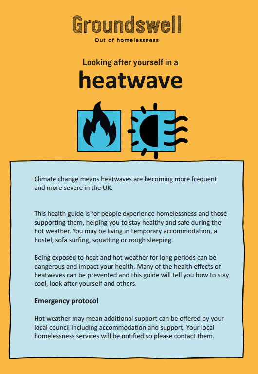 The UK is facing a #heatwave this week. Share & download our guide to help look after yourself & others 👉 shorturl.at/xRSV1 #homelessness #RoughSleeping