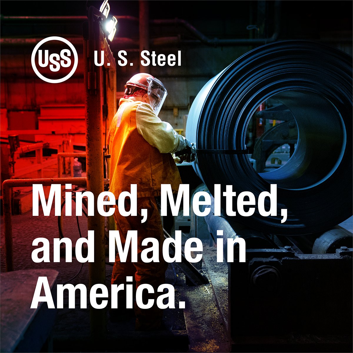 U_S_Steel's tweet photo. Thank you to the American steelworkers making the steel that’s essential to our nation’s economy, infrastructure, security, and future. #SteelPride #MadeInAmerica #LaborDay2023 https://t.co/q4mqt8idFF