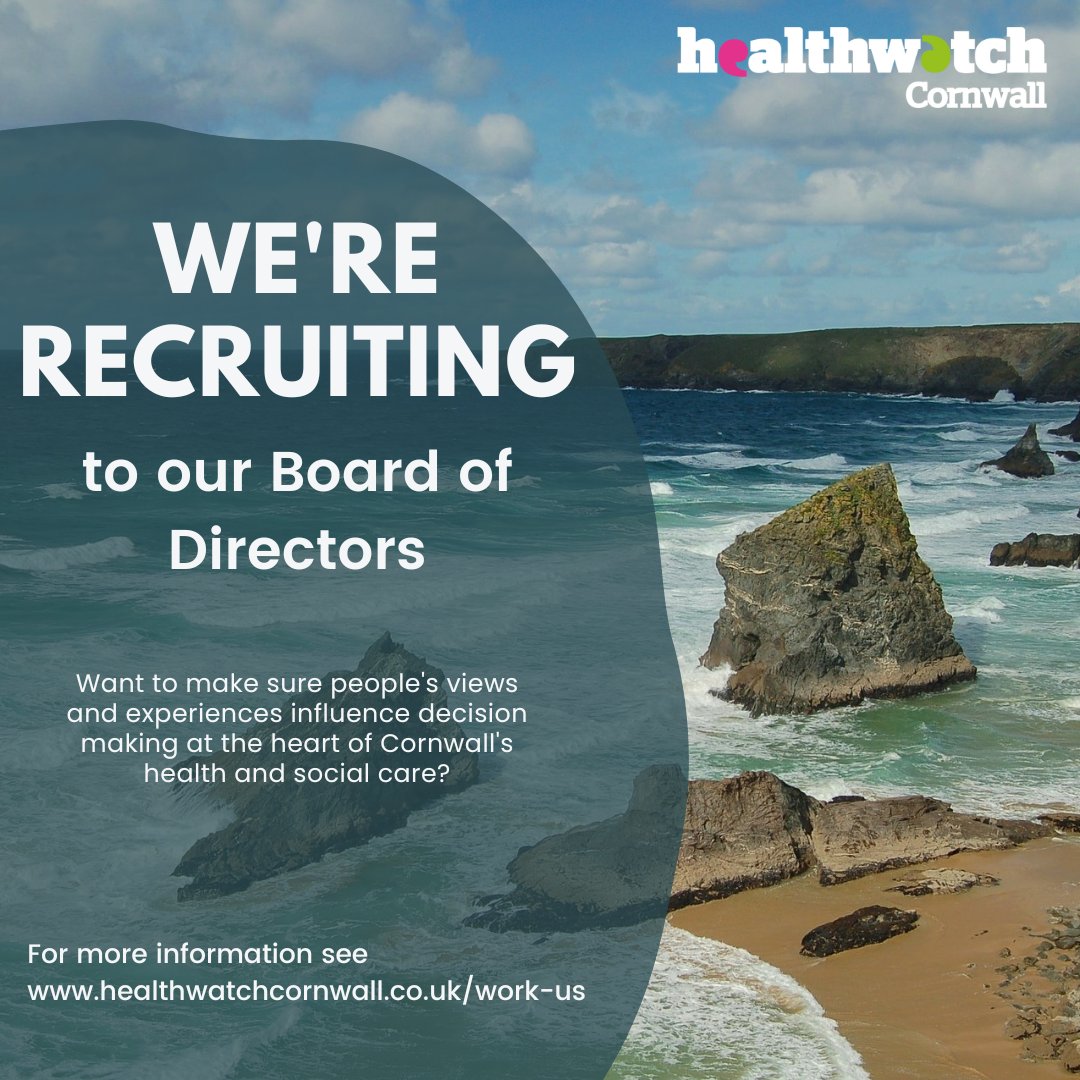 We're hiring - vacancies at Healthwatch Cornwall