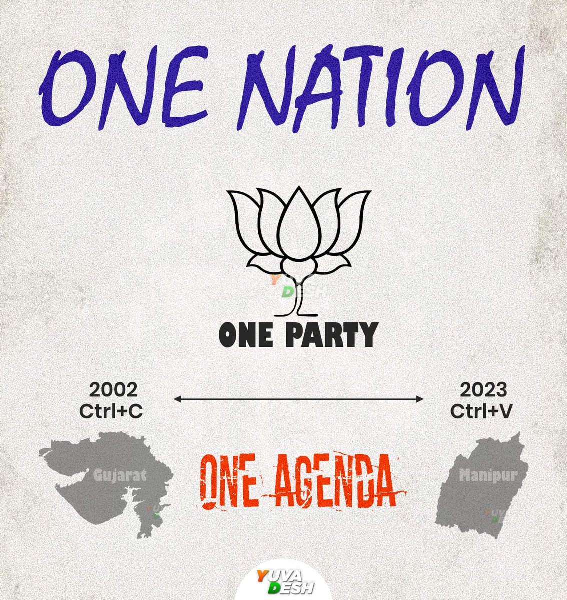 DrSubair_Khan's tweet image. If the word #CommunalViolence is eliminated from the #BJP, the book of #BJPideology will be completely blank.

#OnePartyOneAgenda
#BJPFailsIndia
