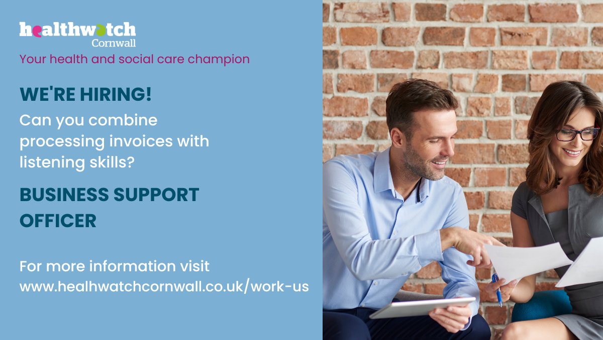 We're hiring! - Vacancies at Healthwatch Cornwall