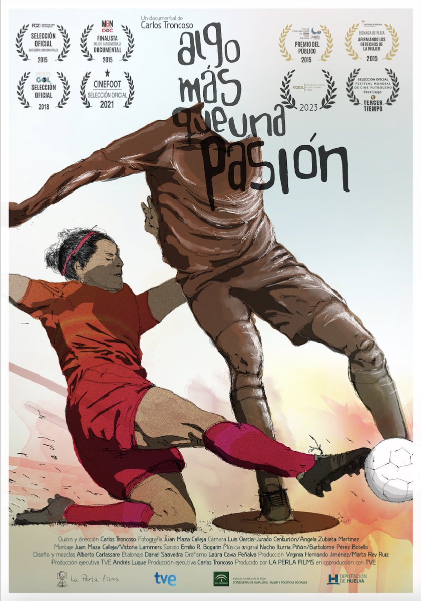 carlostroncos0's tweet photo. "Algo más que una pasión", coproducido por @rtve, aterriza en Cali para proyectarse en espacios públicos de barrios populares de la ciudad durante el 6º @ficbol. El auge del fútbol femenino a nivel mundial es imparable, y nuestras pioneras seguirán siendo las referentes 🙋‍♀️⚽️🇪🇸🇨🇴 https://t.co/1T2aiiSpyH