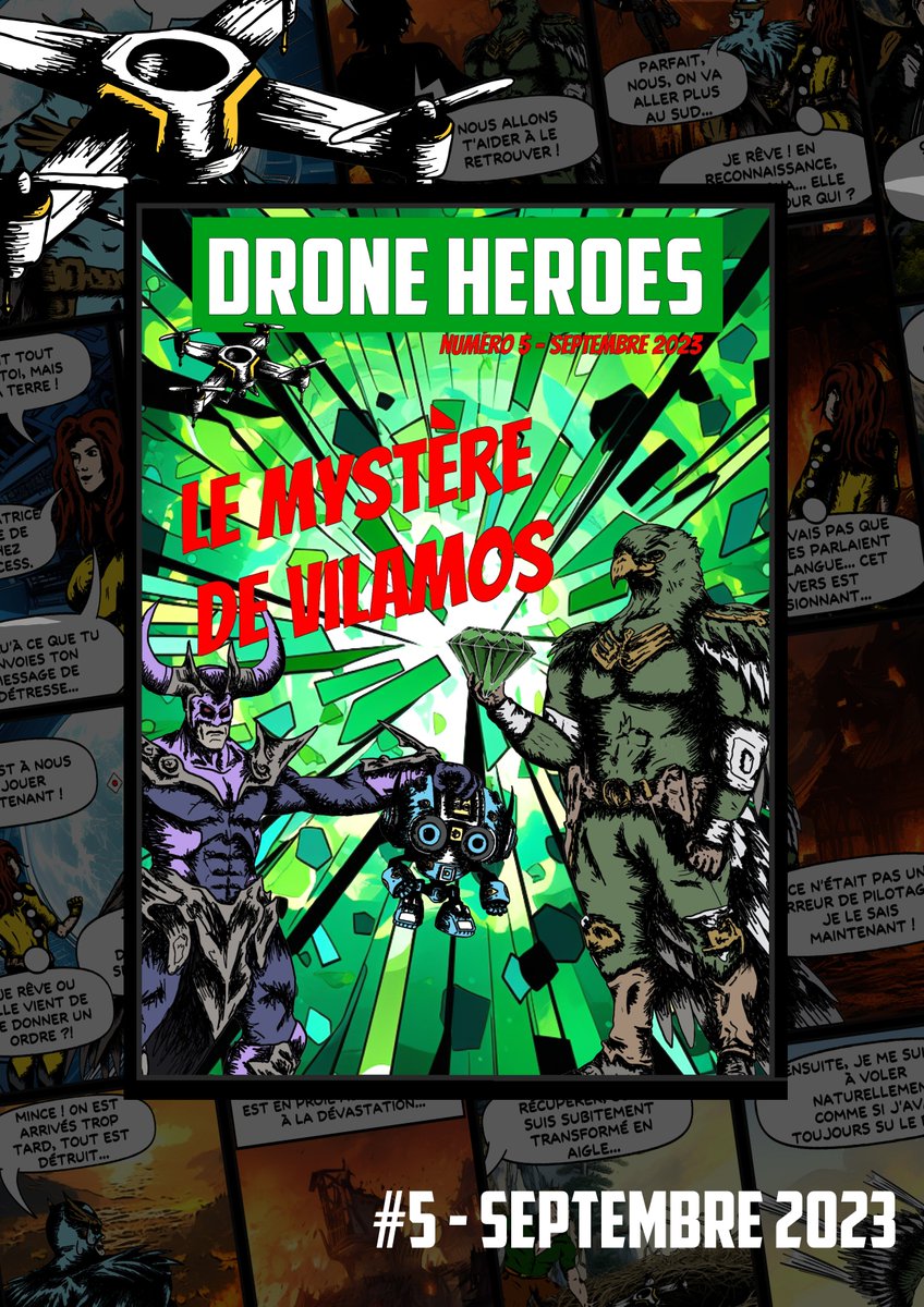 Lire #drone #heroes le #5 Les Mystère de Vilamos gratuitement ici: bit.ly/3P0gWoF 

Lorsqu'une anomalie les projette sur Vilamos, ils découvrent que Darkshaïd est derrière le chaos. La quête pour retrouver le Pilocrystal les oppose aux Narsuks, #comic #marvel #bd #epic