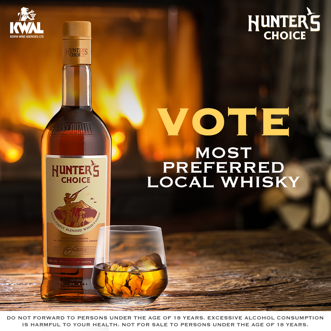 HuntersChoiceKE's tweet photo. 🥃 Cheers to Excellence! 🥃
Hunter's Choice, the Finest Blended Whisky, has been nominated in the "Most Preferred Local Whisky" category at the Kenya Beverage Excellence Awards! 🏆🥇 https://t.co/Tvw6NGw5x4