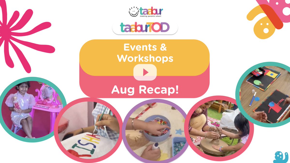 We can see us lost in the memory, August slipped away - into moments of fun, smiles, and learning!!!❤️

View #TaaburTOD August Recap Here:
youtu.be/ErfiToCaFA0

#Taabur #MakingParentsSmart #AskAmrita #TaaburCommunity #HappyParenting #Gurgaon