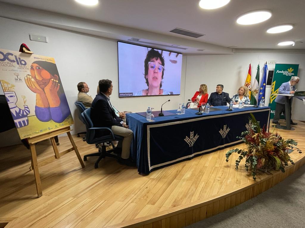 DipuHU's tweet photo. La diputada de Cultura, @GraciaBaquero, participa en la presentación del nuevo @OcibHuelva, certamen que cuenta con la colaboración de @DipuHU desde sus inicios 🗣️"queremos seguir estrechado lazos con el continente americano y que #Huelva sea capital de la #culturaiberoamericana" https://t.co/Qd6XIfkENk