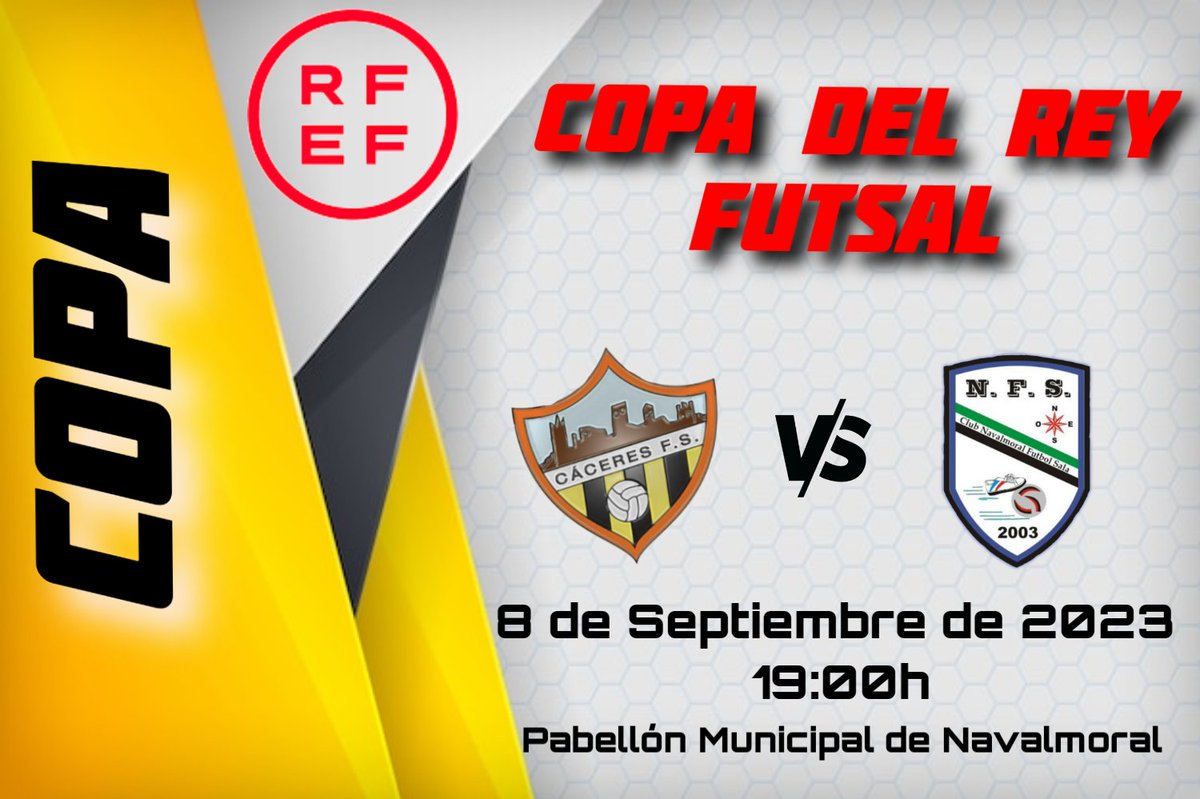 Semana importante para el equipo y el club. Por segundo año volvemos a jugar la Copa del Rey de Fútbol Sala.

El día de Extremadura... ¿que mejor día para disputar un partido de Copa del Rey entre dos equipos extremeños?

Os esperamos afición!!