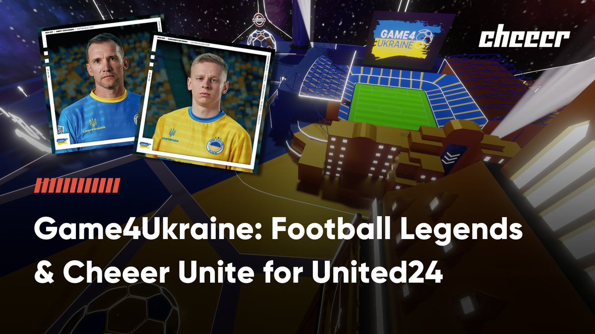 cheeer_official's tweet photo. Football icons united at #StamfordBridge for #Game4Ukraine, supporting #UNITED24 to rebuild a school in Chernihiv, Ukraine🇺🇦

@cheeer_official created a virtual Fan Zone for fans to engage creatively while supporting the cause🤝

Learn more: https://t.co/y2DPJs08pf https://t.co/zYiqnyflY7