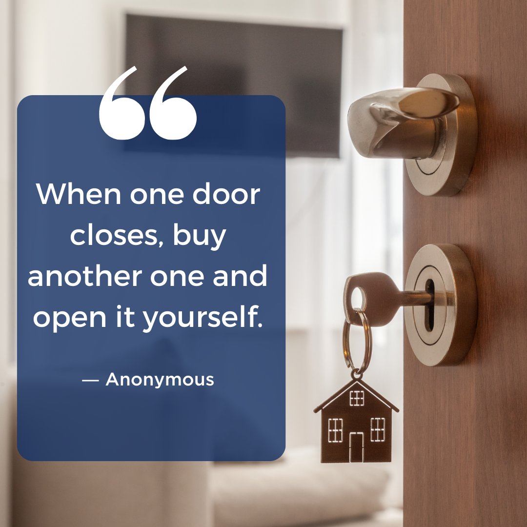 “When one door closes, buy another one and open it yourself.” ― Anonymous

#LynnAndLorna #ygk #ygkrealtor #ygkrealestate #kingstonrealestate #kingstonrealtor #quoteoftheweek #quoteoftheday
