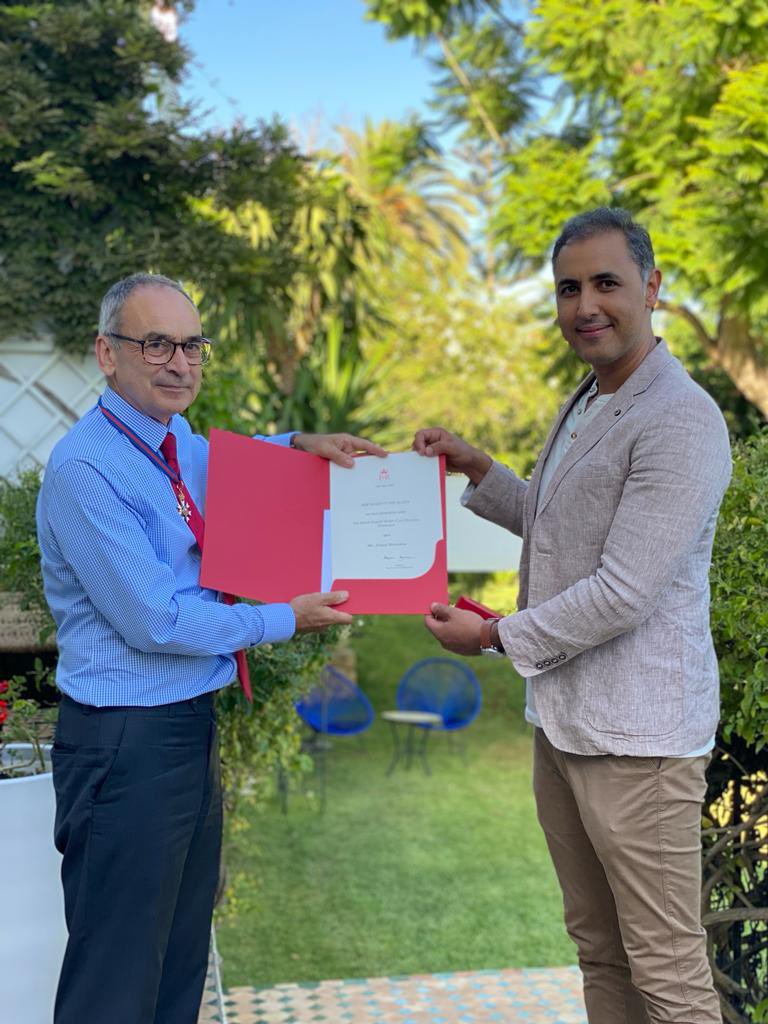 Congratulations to our colleague Fouad Berrahou, Transport and Logistics Manager @UKinMorocco, on being awarded the British Empire Medal for his services to repatriate British nationals 🇬🇧 from Morocco 🇲🇦 during the pandemic.