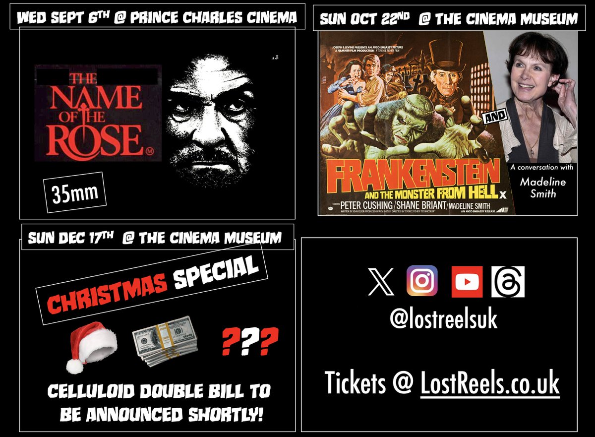 TheDukeMitchell's tweet photo. We'll be quiet for the rest of the year now, but make sure to check out @TokenHomo, @LostReelsUK, @movies_are_dead, @tgirlsonfilm and more for incredible one off screenings and seasons around #London, there's so much happening! https://t.co/rox2UPFpUm