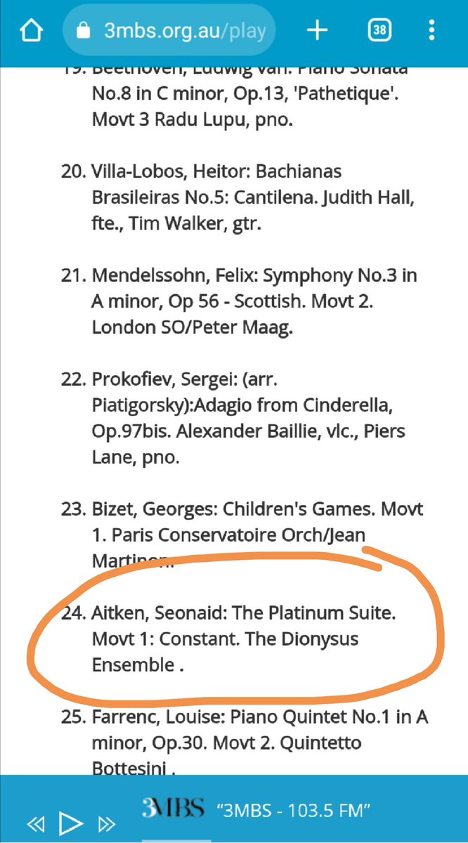 @3MBSMelbourne @SeonaidAitken @PerthSymphony @ukinaustralia @AusHouseLondon @BritAusSociety @LimelightArtsAu @didgefusion @VickiTreadell @auBritish @BritishMusic_ @joelvmills 💖 that our Jubilee Suite is on @3MBSMelbourne daybreak today🙏 🇦🇺 Showcasing #women breaking #GlassCeilings, @SeonaidAitken's fab #music is a celebration of #StrongWomen Listen to the whole suite:li.sten.to/c9ugcd98 Great to be able to share music all around the world!🎶