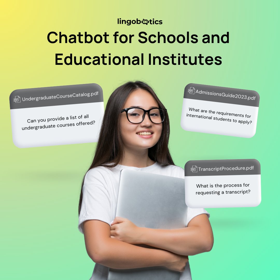 LingoBoticsAI's tweet image. September = New academic year 🎒📚!  

Students have questions, and they need answers.   

Make their transition seamless with a Lingobotics chatbot on your school website.   

Instant answers, 24/7.

#nocode #ai #chatbots #studentlife