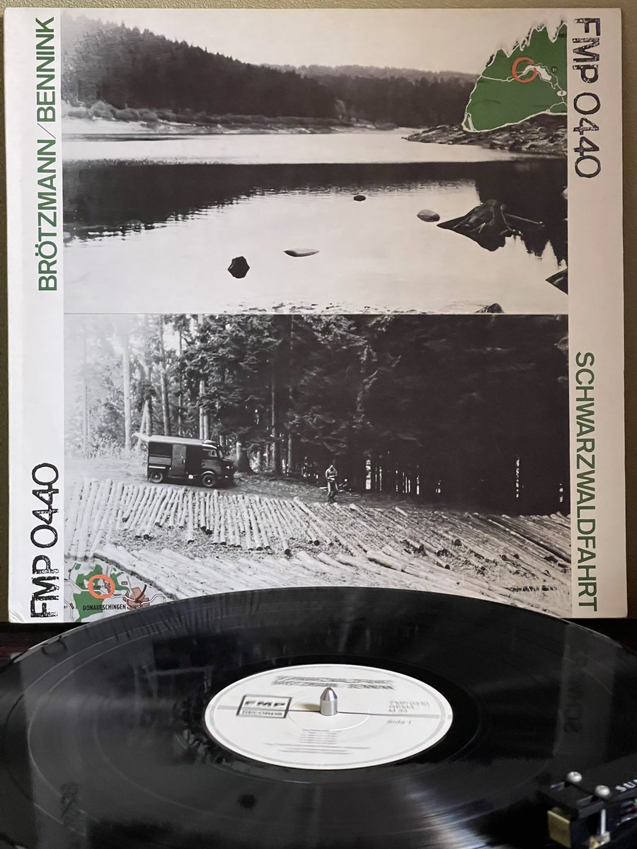 #JAZZ
#vinyl
#PeterBrötzmann
#HanBennink
Schwarzwaldfahrt / 1977
おっちゃん二人が黒い森の旅でキャッキャウフフしている所をRECした噂の盤。
大音量で聴かないと面白さ分かりませんね。現に今まで分かっていませんでした。キャンプしてたんでしょうか。めっちゃ楽しそう。どうやって録ったの？