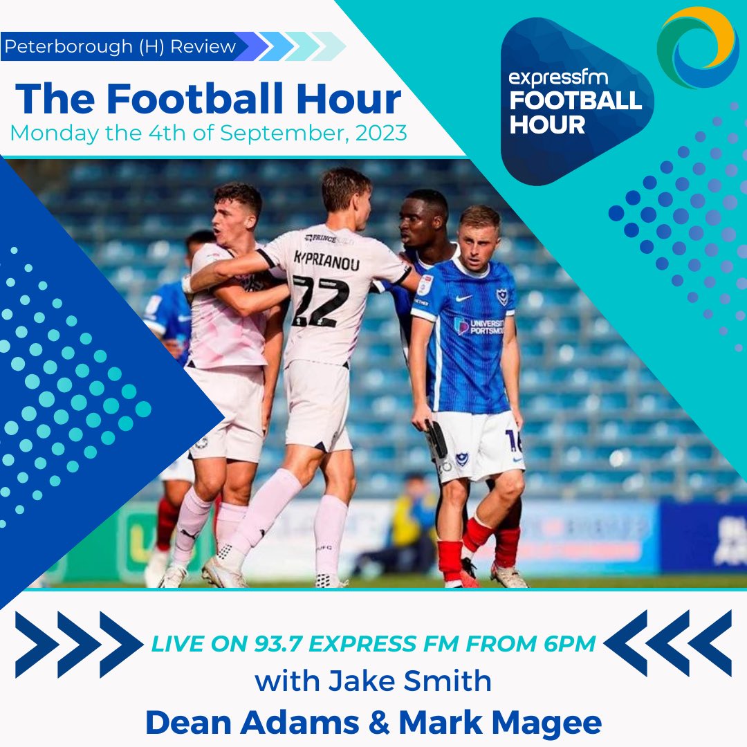 • The Football Hour •

Are #Pompey a better side with Christian Saydee included from the start?

Given his disciplinary record, just how reliable is Joe Morrell?

🕕 6pm
👥 <a href="/deanoadams/">Dean Adams</a> &amp; <a href="/MarkMagee19/">Mark Magee</a>
📻 93.7 <a href="/ExpressFM/">Portsmouth’s Express FM</a>
📡 DAB Digital Radio
💻 Online (expressfm.com/player)