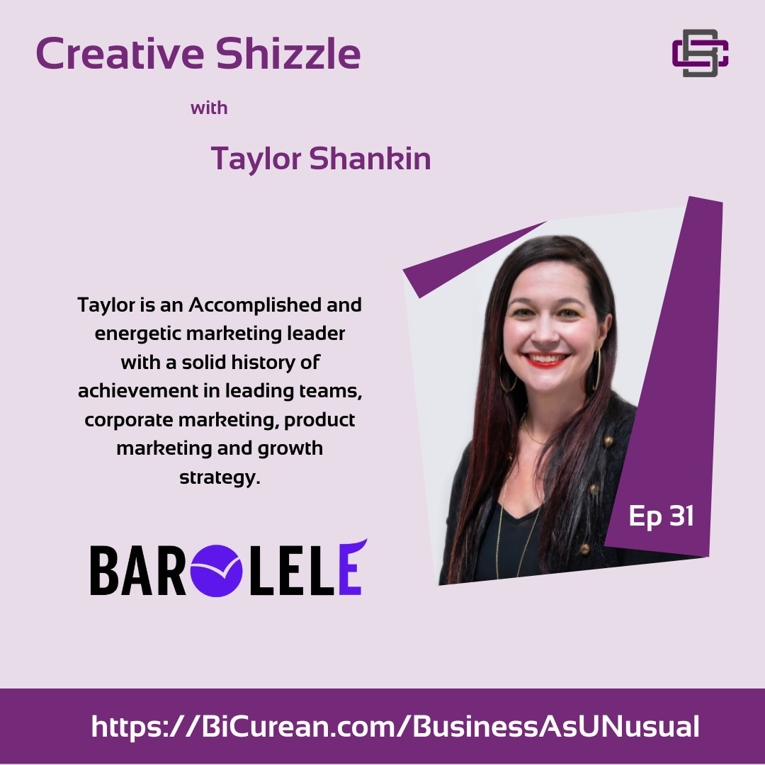 OUT TOMORROW! Ep 31 of season 2 - Creative Shizzle. Looking for help in telling your brand's story? Barlele specializes in brand strategy and content marketing that will connect with your audience in an authentic way. #business #podcast #women #leadership #marketing