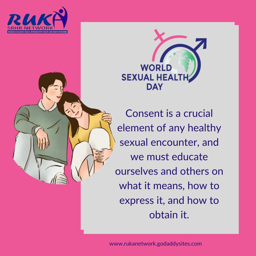 RukaNetwork's tweet photo. Remember, it's crucial to always respect consent in sexual encounters. Make sure you understand how to express and obtain it.
#ConsentIsKey #HealthyRelationships #SexualRespect
#DignityIsTheRightToChoose
#WorldSexualHealthDay
#SexualHealthDay
https://t.co/YwpVndMIet https://t.co/uphzMx8PjV