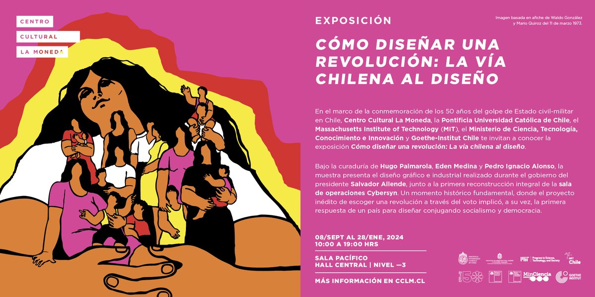 [EXPOSICIÓN] ⁠Cómo diseñar una revolución: La vía chilena al diseño, inaugura una nueva aproximación sobre el diseño durante el gobierno de Salvador Allende. 350 piezas, a las que se suma la reconstrucción de Cybersyn, proyecto pionero de la cibernética. ⁠ ⁠
 #50AnosDelGolpe