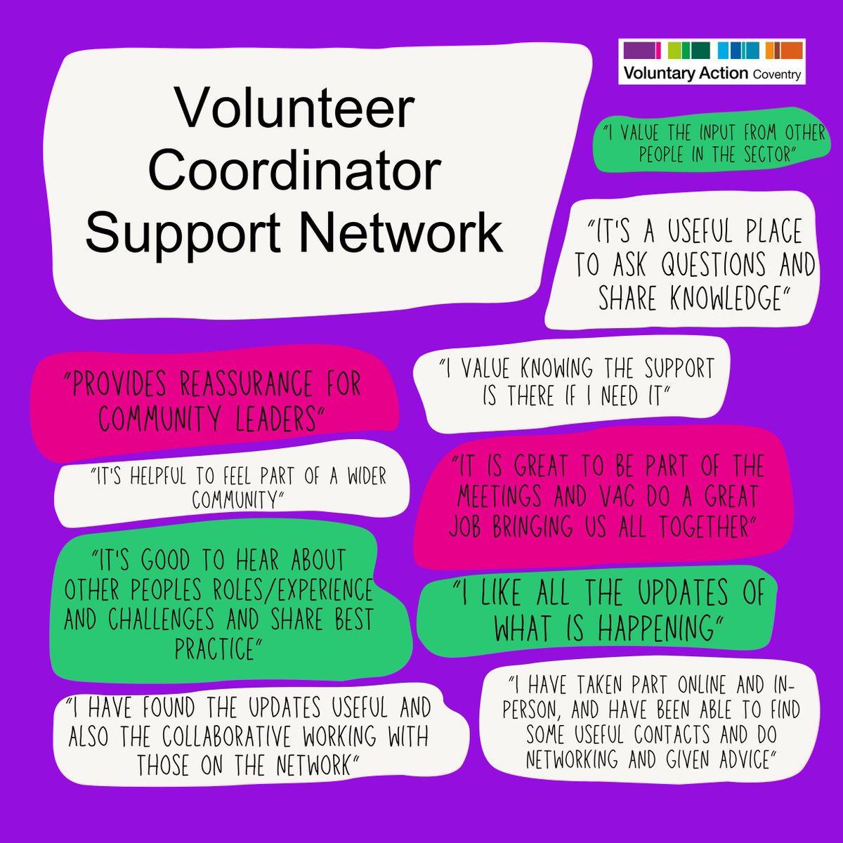 If you have #management #responsibility for #volunteers, we offer support via our #VolunteerCoordinatorSupportNetwork meetings and outlook group. Join us!
More here: vacoventry.org.uk/page/support-v…
#volunteercoordinator