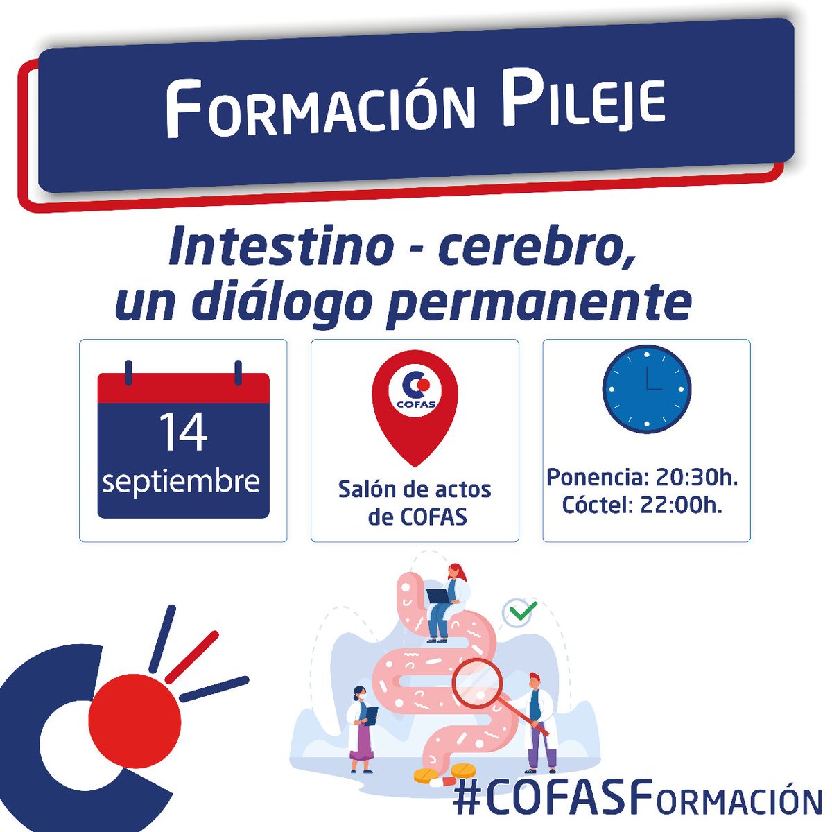 iCOFAS's tweet photo. El próximo #14sep ven a COFAS donde junto al laboratorio #Pileje te ofrecemos esta formación donde se explorará el ecosistema intestinal y se profundizará en la microbiota
Más información aquí 👉 https://t.co/HfYy05dEcm https://t.co/dnyGdv15PE