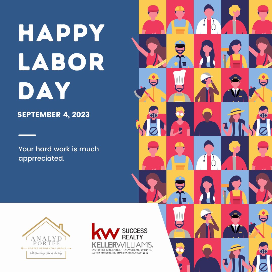 AnalydPRG's tweet image. Happy #LaborDay! Let&apos;s take a moment to recognize and appreciate all the hardworking individuals who contribute to our society. #Respect #ValueWork #PorteeResidentialGroup