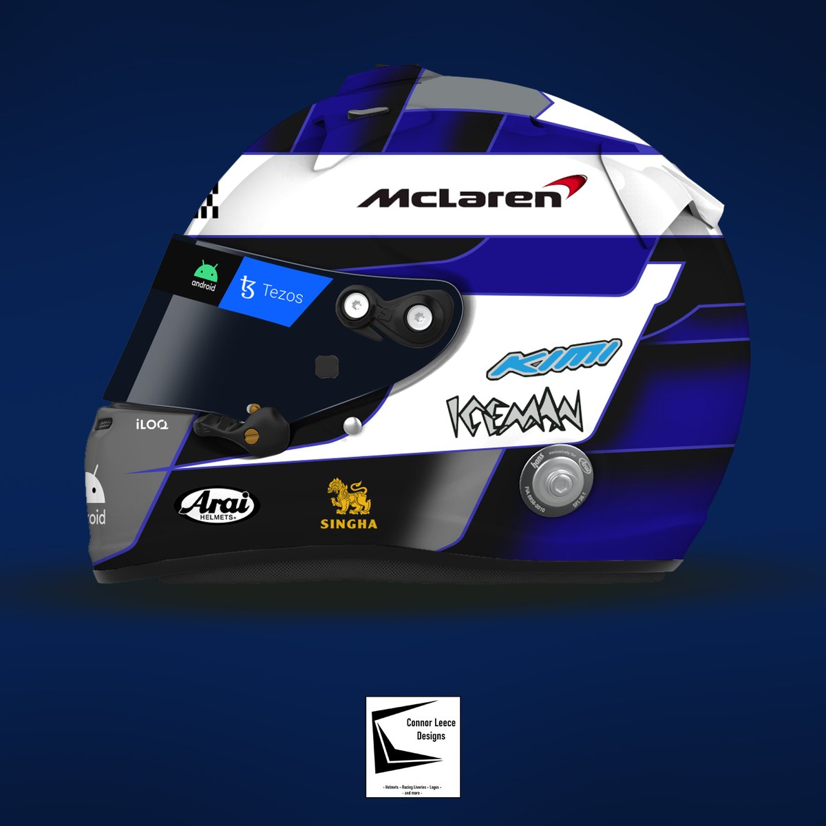 C_LeeceDesigns's tweet photo. Kimi Raikkonen Mclaren 2002 helmet - Modern Design 

#karting #kart #motorsport #drive #driver #racer #speed #gokart #kartingracing
#tonykart #kartingtime #autosport #araihelmet #KimiRaikkonen #Raikkonen #gokarts #formula1 #helmet #helmetdesign #Connorleecedesigns #Fiverr https://t.co/JBt4wxXkvm
