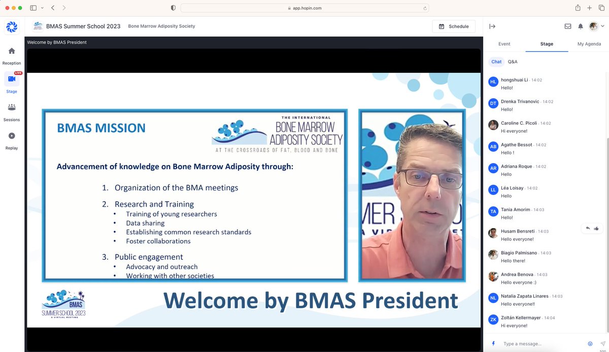 BMAS Summer School 2023 has just begun! 
BMAS president @eerden1970 is welcoming participants and speakers to this great event!

Thanks to our sponsors <a href="/Co_Biologists/">The Company of Biologists</a>, The Journal of Gerontology <a href="/geronsociety/">Gerontological Society of America (GSA)</a> and <a href="/IFMRSGlobal/">IFMRS</a> and to NextGen BMAS members that organized this event!