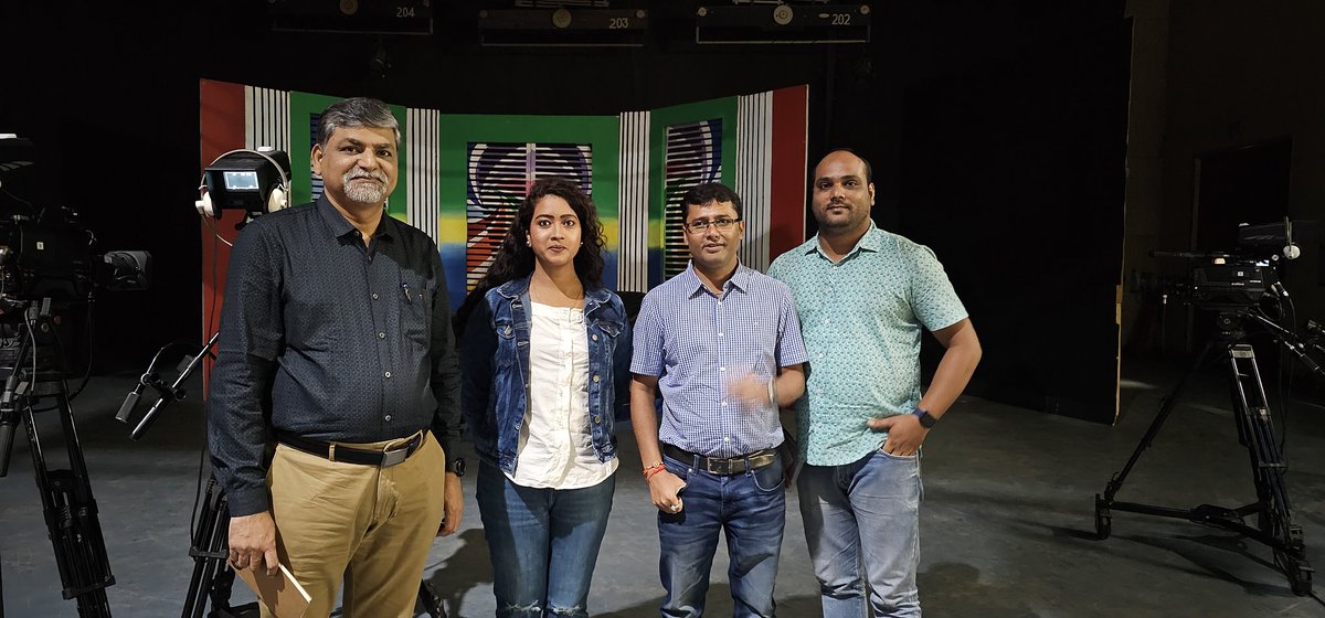 Happy to talk on 'Content Creator as a Career' in the #CareerCalling Prog of @dd_odia. Watch the Episode on 12 September 2023, 4:30 PM at DD Odia. 

📸 In the Studio with Anchor Biswajita Jena, Producer Suman Jha & Programmer Pitabas Acharya. 

Thank You DD Odia Production Team