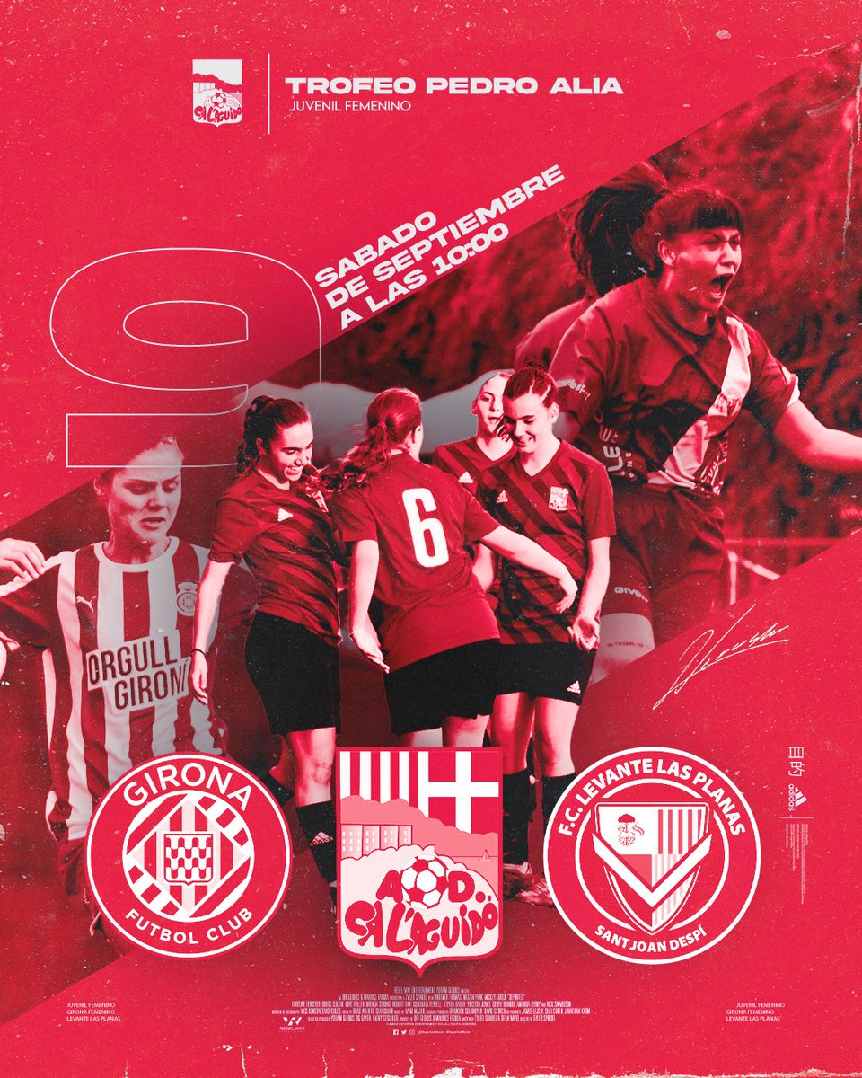 MEMORIAL PEDRO ALÍA: Este sábado nuestro triangular favorito contra unos rivales de PRIMERA, <a href="/GironaFC/">Girona FC</a>  y @fclevantelp serán nuestros rivales este sábado día 9 a partir de las 10:00 de la mañana!!!!