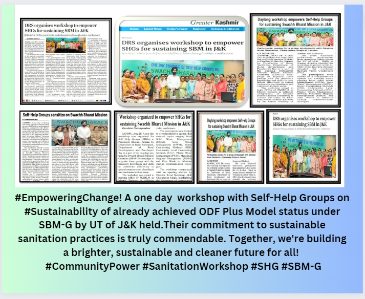 #EmpoweringChange! Workshop with Self-Help Groups on #Sustainability of already achieved ODF Plus Model status under SBM-G J&K. Together, we're building a brighter, sustainable and cleaner future for all! 
 #CommunityPower #SanitationWorkshop #SHG #SBMG