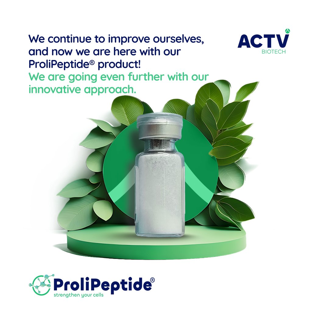 Kendimizi geliştirmeye devam ediyoruz, artık ProliPeptide® ürünümüzle karşınızdayız!
  
We continue to improve ourselves, and now we are here with our ProliPeptide® product!  

actvbiotech.com
#actvbiotech #aktifmadde #Bitki #Biyoteknoloji #Plant #Biotechnology #science