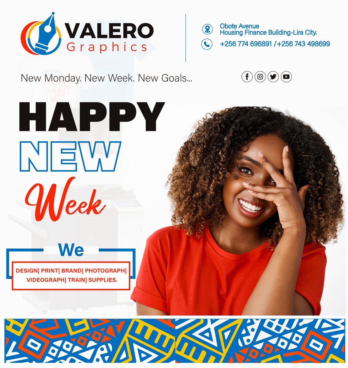 ValeroGraphics's tweet photo. Hello our very own! 
Don’t be stuck with your quality coloured printings because we got you covered! 
At Valero Graphics (U) Ltd,

We also design websites &amp; graphics, brand, photograph,
videograph, train, and offer  supplies.

Be blessed. https://t.co/CfTsno31dn