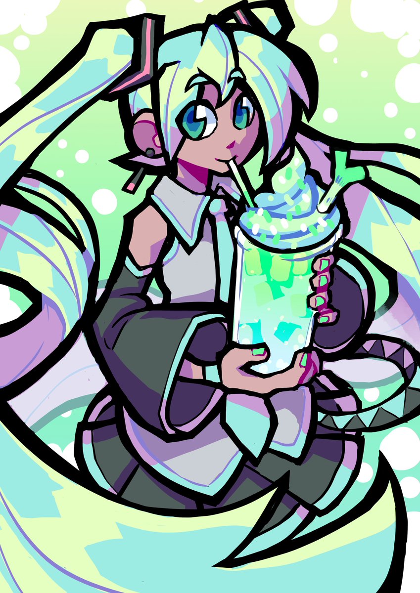 miku birthday shake!! (it is made from nuclear waste <3)