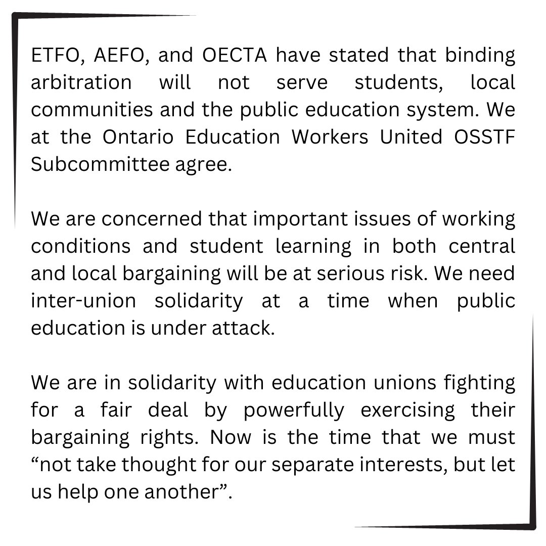 Ontario Education Workers United tweet media