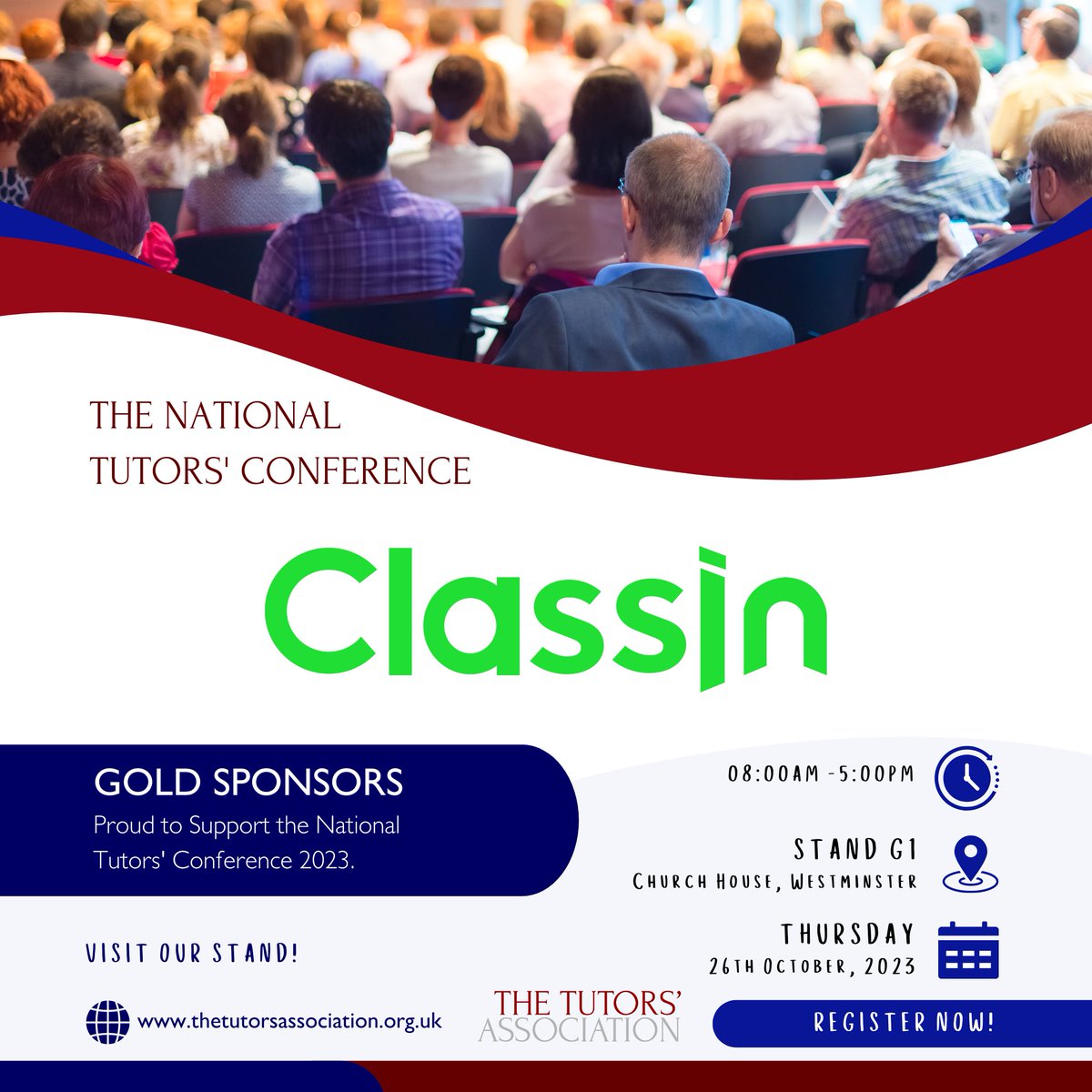 TheTutorsAssoc's tweet image. 🌟 Shining Bright as Gold! 🌟 
Thrilled to have ClassIn, our Gold Sponsor, join us at #NTC23. Visit Stand G1 to explore their cutting-edge offerings that redefine virtual classrooms. Elevate your experience with ClassIn. 🎓🌐 #VirtualLearning bit.ly/3OGgehw