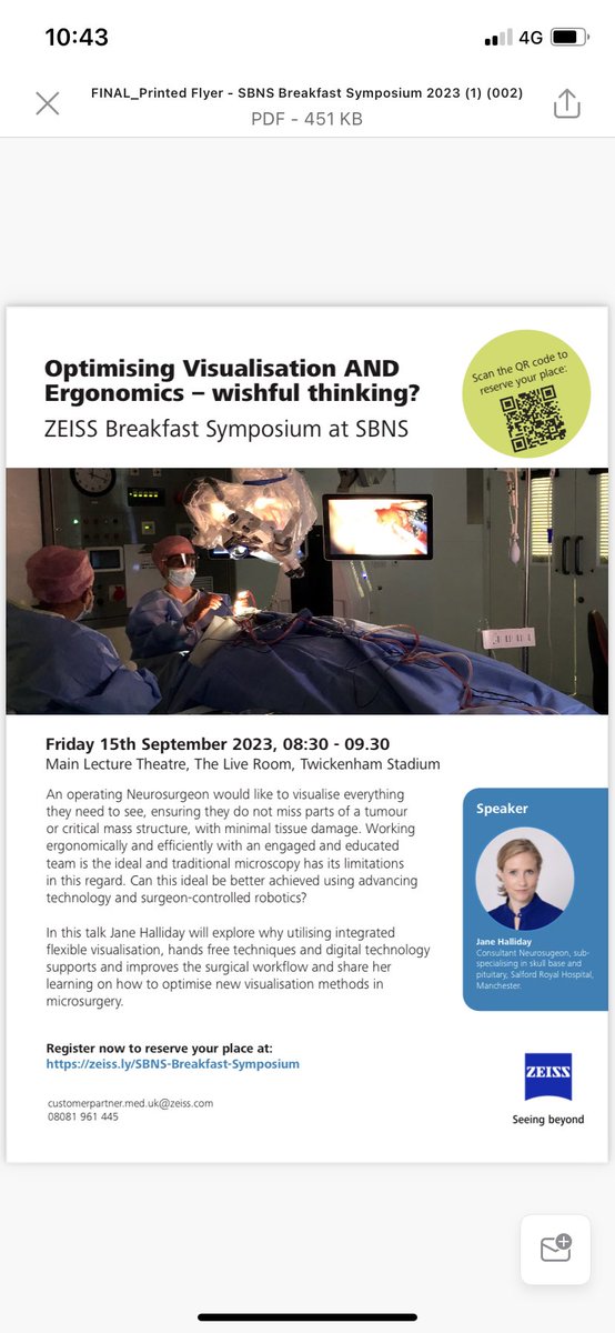 HEIMERTHEPEPECS's tweet photo. Optimising visualisation AND ergonomics- wishful thinking? Breakfast seminar on Friday 15th September presented by yours truly at the upcoming @The_SBNS meeting, kindly sponsored by @ZEISSmeditec Hope to see you there! #flexiblevisualisation #ergonomics #microsurgery #exoscopy https://t.co/hZ2sXqCxtc