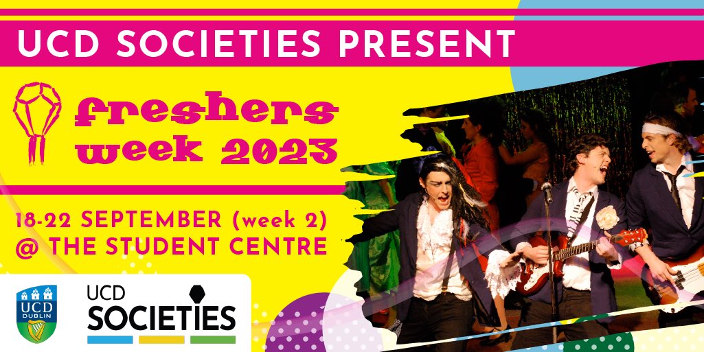 UCD Freshers Week is just around the corner! Join up to over 80 student societies and get involved in over 200 student run events on and off campus… not to mention all the goodies 🥳🍦

@ucddublin #ucdsocieties #myucd #helloucd