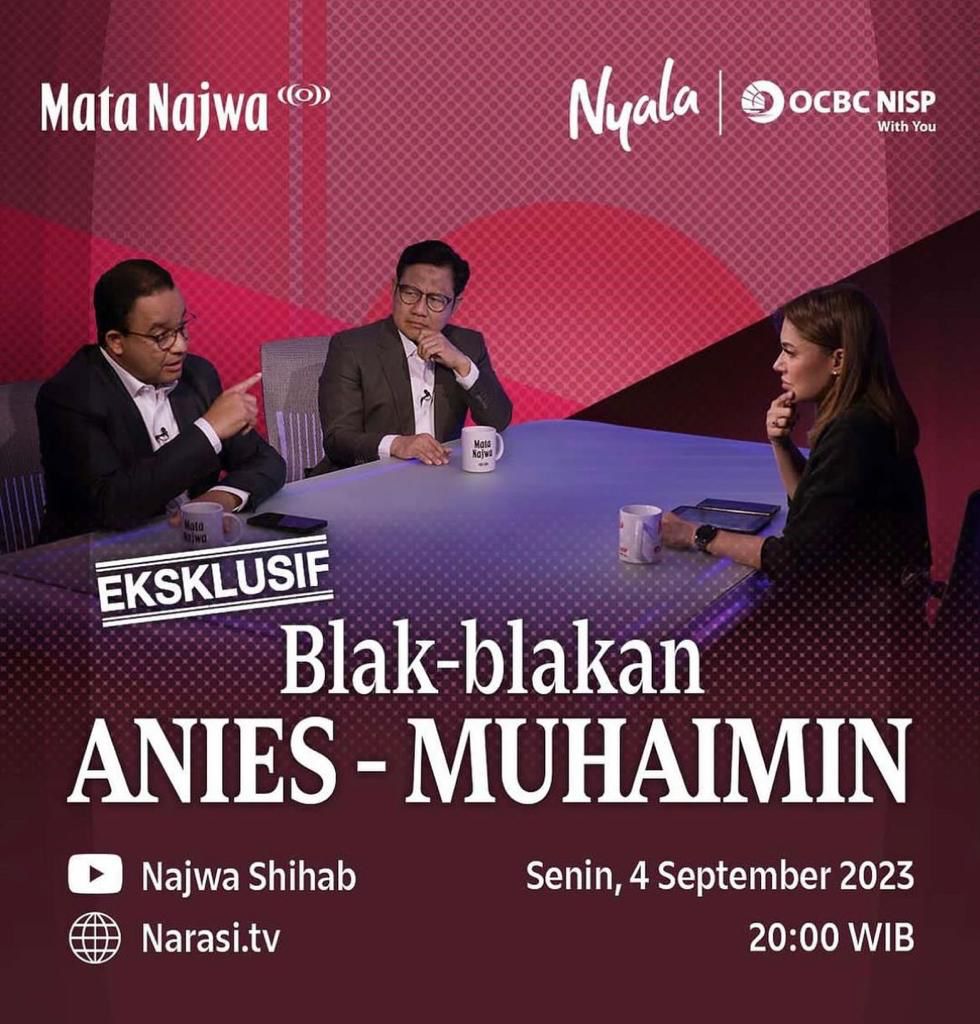 Langsung tancap gas,, pemimpin yg siap mengabdi dan berjuang untuk keberkahan indonesia.

Saksikan Ekslusif blak-blakan Anies-Muhaimin spesial dari mbak @najwashihab <a href="/narasi/">R.Narasimhan</a>.tv 
#AMINIndonesiaLebihBaik #AniesMuhaimin2024 #AniesImin