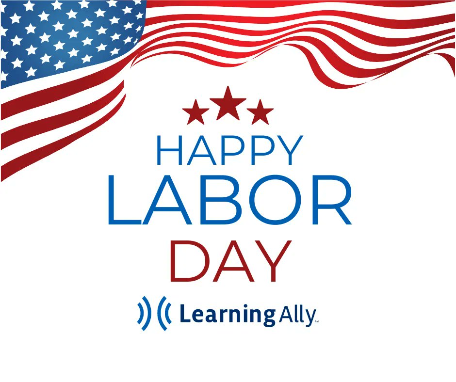 JMlovesreading's tweet image. Happy Labor Day to all the hardworking #educators, students, and volunteers who make @Learning_Ally a great community of support and empowerment. Thank you for your dedication and passion! #LaborDay #LearningAlly