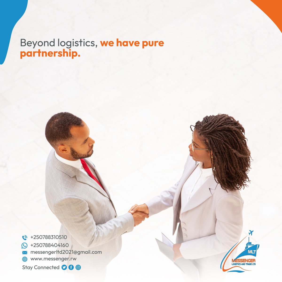 It is our mission to create a long lasting functional partnership with our clientele. Much appreciation to those who have trusted us so far. 

Visit our website to learn more.

#MessengerLogisticsAndTrade
#customerappriciation
