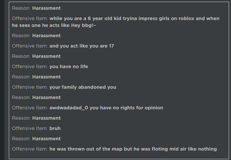 Daniel21965415's tweet photo. Po you work at roblox and you decide to ban someone for 7 days reasons being: https://t.co/oTLZvGJPGa